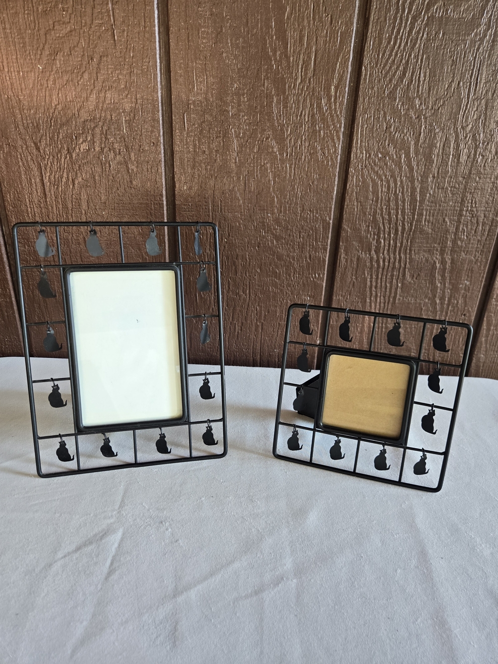 Dangling Cat Grid Picture Frames - Set of 2